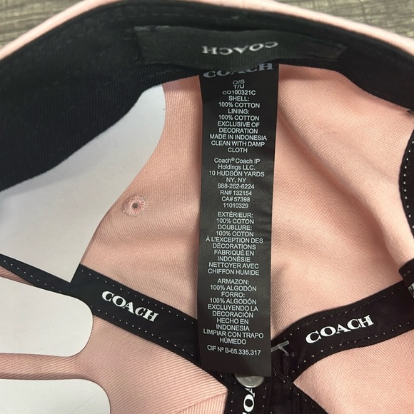 Coach | Blush Embroidered Logo Baseball Cap - Picture 8 of 8